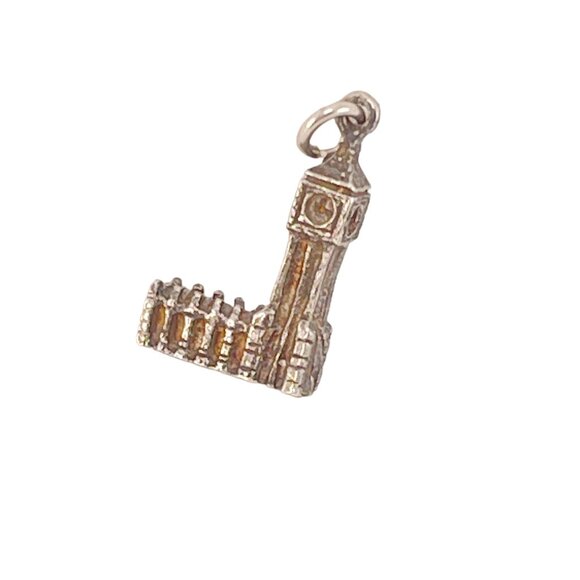 Vintage Big Ben London Charm Pendant Sterling Silver Ideal For Travel Lovers and - Picture 5 of 6